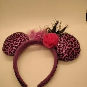 Disney Parks Leopard Peacock Mickey Ears Headband s-l400.jpg main image 4